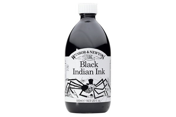 Drawing Ink 030 Black Indian ink, 500 ml i gruppen SPORT, FRITID & HOBBY / Hobby / Måla & Rita / Konstnärsfärger / Bläck hos TP E-commerce Nordic AB (A08951)