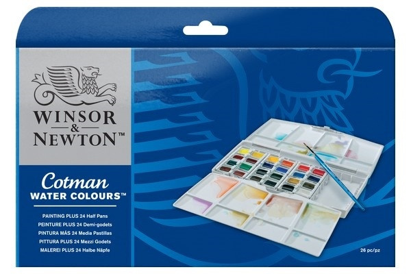 Cotman Water Color Pan paintingbox PLUS i gruppen SPORT, FRITID & HOBBY / Hobby / Måla & Rita / Konstnärsfärger / Akvarellfärger hos TP E-commerce Nordic AB (A09091)