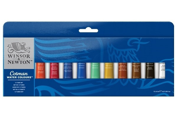 Cotman Water Color Tubset 12x8ml i gruppen SPORT, FRITID & HOBBY / Hobby / Måla & Rita / Konstnärsfärger / Akvarellfärger hos TP E-commerce Nordic AB (A09095)