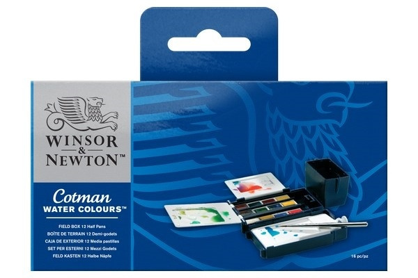 Cotman Water Color Field box 12x1/2 pans i gruppen SPORT, FRITID & HOBBY / Hobby / Måla & Rita / Konstnärsfärger / Akvarellfärger hos TP E-commerce Nordic AB (A09098)