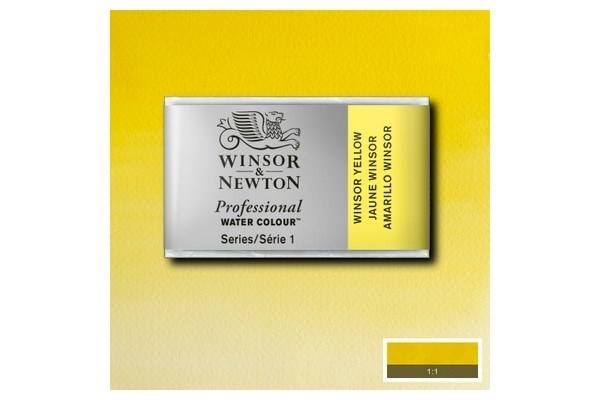 Prof Water Colour Pan/W Winsor Yellow 730 i gruppen SPORT, FRITID & HOBBY / Hobby / Måla & Rita / Konstnärsfärger / Akvarellfärger hos TP E-commerce Nordic AB (A09162)