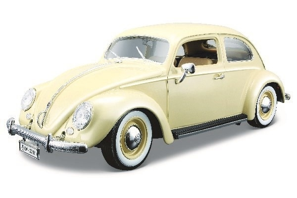 VW kafer beetle (1955) 1:18 beige i gruppen LEKSAKER, BARN- & BABYPRODUKTER / Leksaker / Leksaksbilar hos TP E-commerce Nordic AB (A09190)