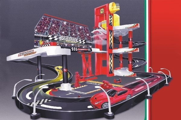 Ferrari racing garage incl. 1 car 1:43 i gruppen LEKSAKER, BARN- & BABYPRODUKTER / Leksaker / Leksaksbilar & andra fordon hos TP E-commerce Nordic AB (A09251)