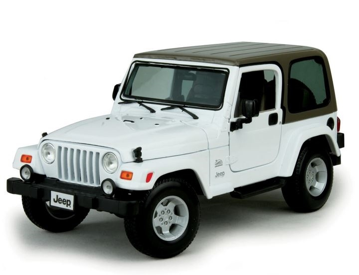 Jeep Wrangler Sahara 1:18 Vit i gruppen LEKSAKER, BARN- & BABYPRODUKTER / Leksaker / Leksaksbilar hos TP E-commerce Nordic AB (A09622)