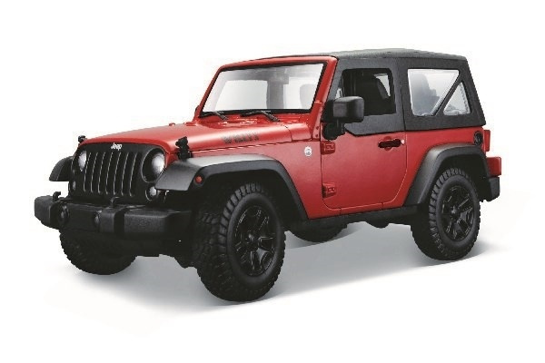 Jeep Wrangler 2014 1:18 Röd i gruppen LEKSAKER, BARN- & BABYPRODUKTER / Leksaker / Leksaksbilar & andra fordon hos TP E-commerce Nordic AB (A09648)
