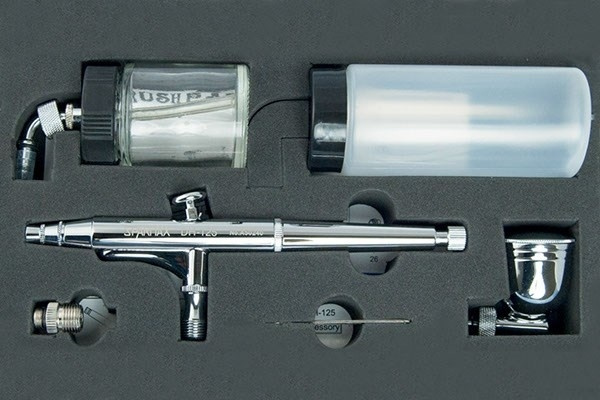 Airbrush DH-125, 0,5mm Gravity-feed 7, 22 & 80cc i gruppen SPORT, FRITID & HOBBY / Hobby / Airbrush / Sprutpistoler hos TP E-commerce Nordic AB (A09703)