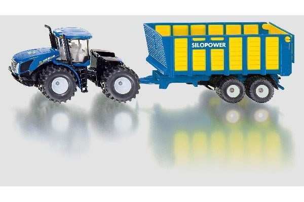 Traktor med Ensilagevagn, Blå i gruppen LEKSAKER, BARN- & BABYPRODUKTER / Leksaker / Leksaksbilar & andra fordon hos TP E-commerce Nordic AB (A09994)