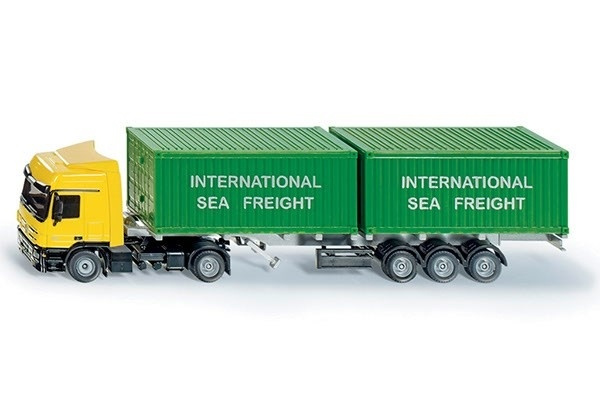 Lastbil med Container 1:50 i gruppen LEKSAKER, BARN- & BABYPRODUKTER / Leksaker / Leksaksbilar & andra fordon hos TP E-commerce Nordic AB (A10050)