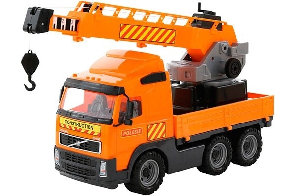 Volvo Lastbil med Kran på Flak 580x195x320mm i gruppen LEKSAKER, BARN- & BABYPRODUKTER / Leksaker / Leksaksbilar & andra fordon hos TP E-commerce Nordic AB (A10055)