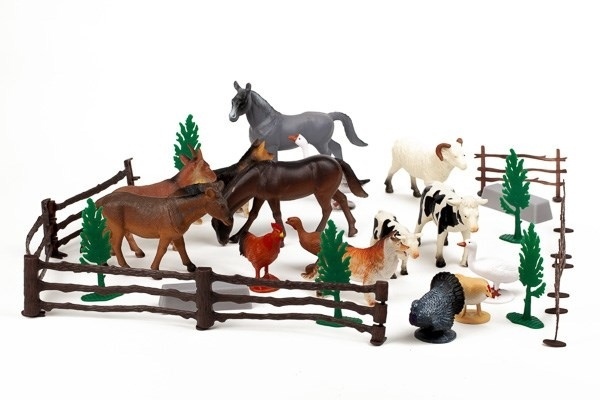 Animal Planet 30st bondgårdsdjur i 3,2L behållare i gruppen LEKSAKER, BARN- & BABYPRODUKTER / Leksaker / Figurer, Miniatyrer & tillbehör hos TP E-commerce Nordic AB (A10142)