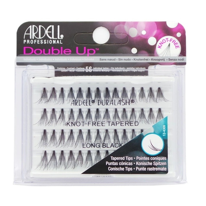 Ardell Double Up Individual Knot-Free Tapered Long Black i gruppen SKÖNHET & HÄLSA / Makeup / Ögon & Ögonbryn / Lösögonfransar hos TP E-commerce Nordic AB (A10260)