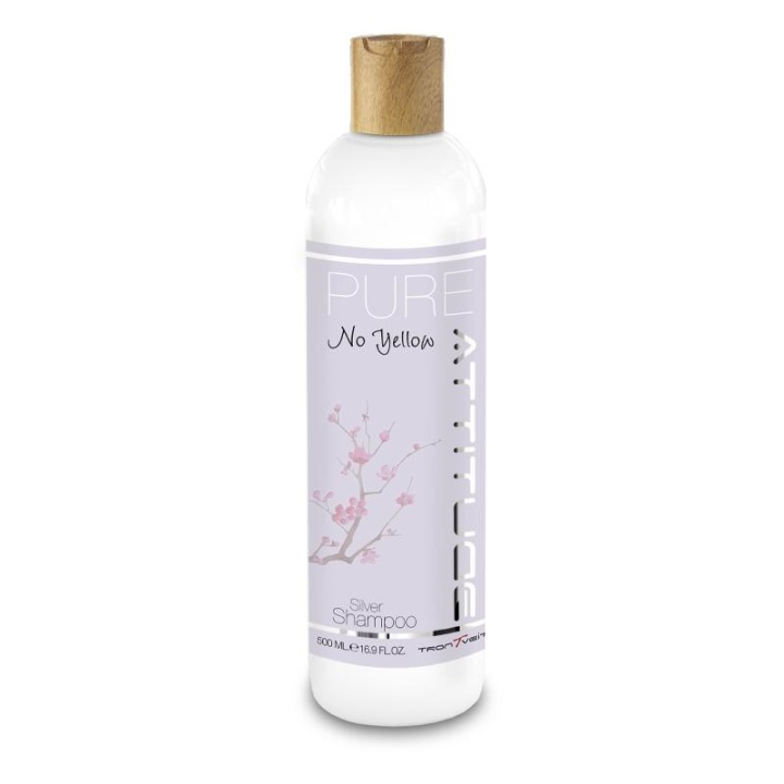 Attitude PURE No Yellow Silver Shampoo 500ml i gruppen SKÖNHET & HÄLSA / Hår & Styling / Hårvårdsprodukter / Hårfärg / Silverschampo hos TP E-commerce Nordic AB (A10352)