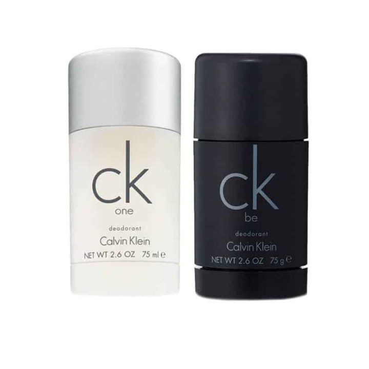 2-pack Calvin Klein CK One + CK Be Deostick 75ml i gruppen SKÖNHET & HÄLSA / Doft & Parfym / Deodorant / Deo för honom hos TP E-commerce Nordic AB (A10561)