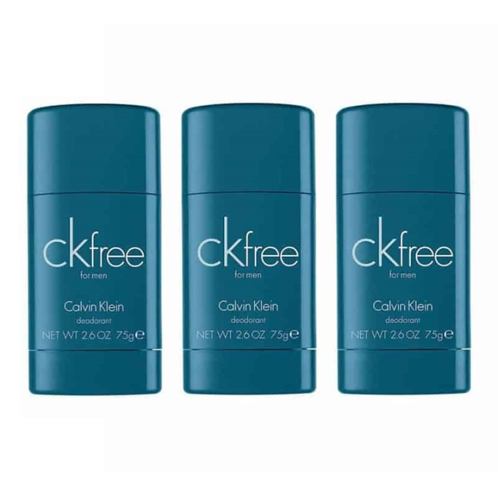 Calvin Klein 3-pack Calvin Klein CK Free Deostick 75ml i gruppen SKÖNHET & HÄLSA / Doft & Parfym / Deodorant / Deo för honom hos TP E-commerce Nordic AB (A10563)