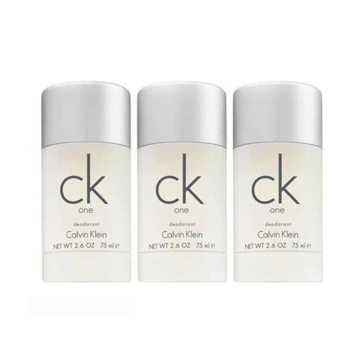 Calvin Klein 3-pack Calvin Klein CK One Deostick 75ml i gruppen SKÖNHET & HÄLSA / Doft & Parfym / Deodorant / Deo för honom hos TP E-commerce Nordic AB (A10564)