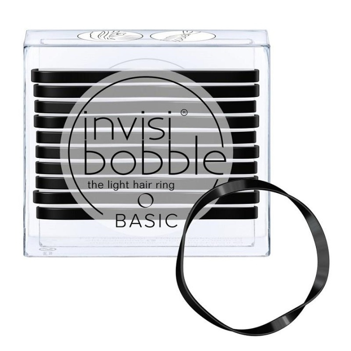 Invisibobble Basic True Black 10pcs i gruppen SKÖNHET & HÄLSA / Hår & Styling / Håraccessoarer hos TP E-commerce Nordic AB (A11067)
