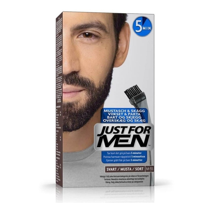 Just for men Moustache & Beard - Real Black M55 i gruppen SKÖNHET & HÄLSA / Hår & Styling / Skäggvård / Skäggfärg hos TP E-commerce Nordic AB (A11117)