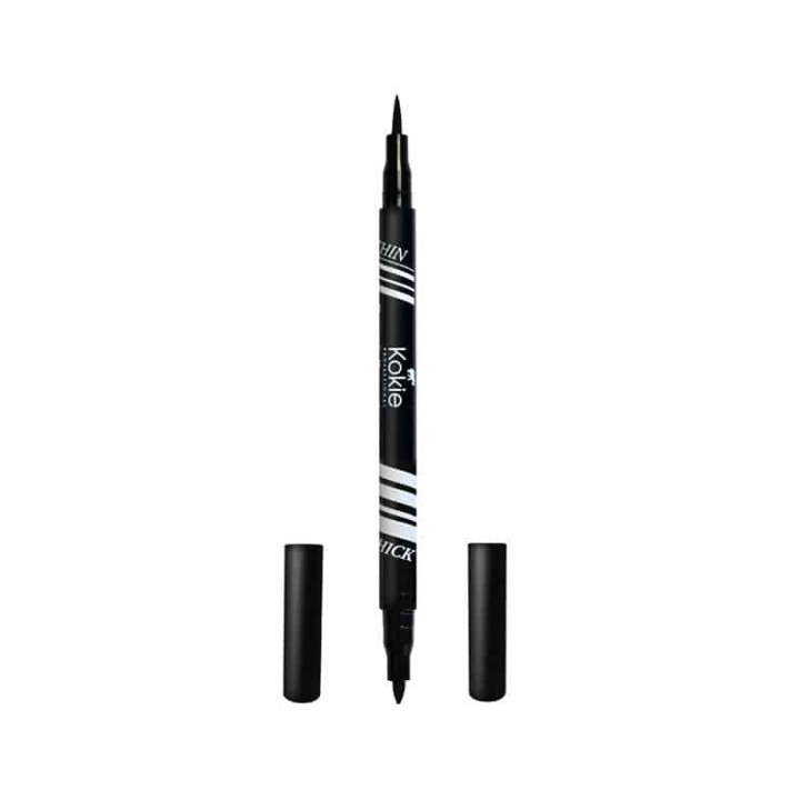 Kokie Dynamic Duo Eyeliner Pen Black i gruppen SKÖNHET & HÄLSA / Makeup / Ögon & Ögonbryn / Eyeliner / Kajal hos TP E-commerce Nordic AB (A11250)