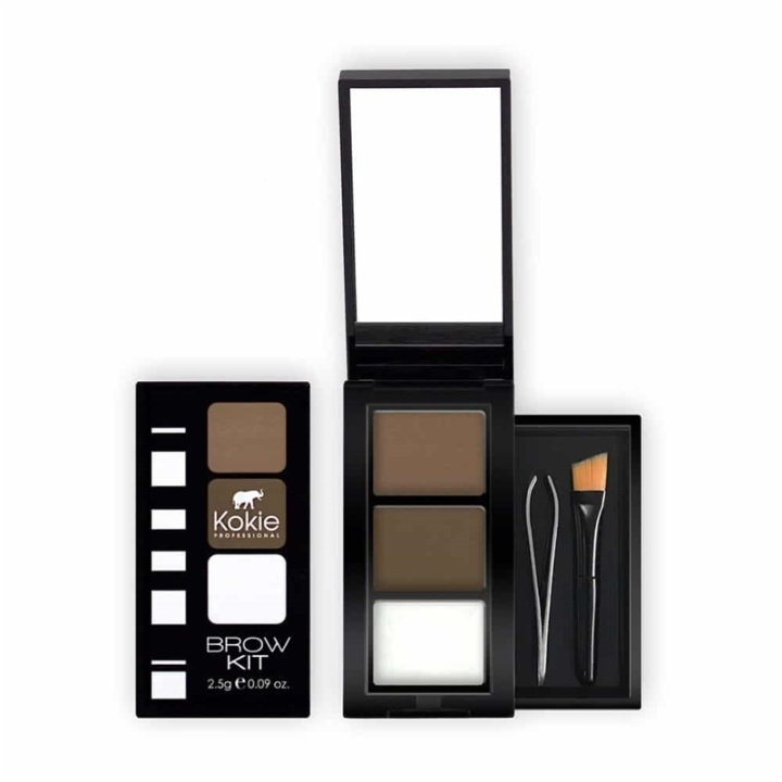 Kokie Eyebrow Kit - Brunette i gruppen SKÖNHET & HÄLSA / Makeup / Ögon & Ögonbryn / Ögonbrynskit hos TP E-commerce Nordic AB (A11255)