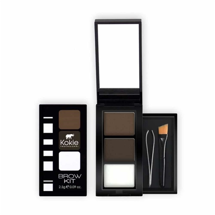 Kokie Eyebrow Kit - Dark Brunette i gruppen SKÖNHET & HÄLSA / Makeup / Ögon & Ögonbryn / Ögonbrynskit hos TP E-commerce Nordic AB (A11256)