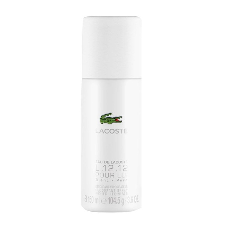 Lacoste Eau De Lacoste L.12.12 Blanc Deo Spray 150ml i gruppen SKÖNHET & HÄLSA / Doft & Parfym / Deodorant / Deo för honom hos TP E-commerce Nordic AB (A11577)