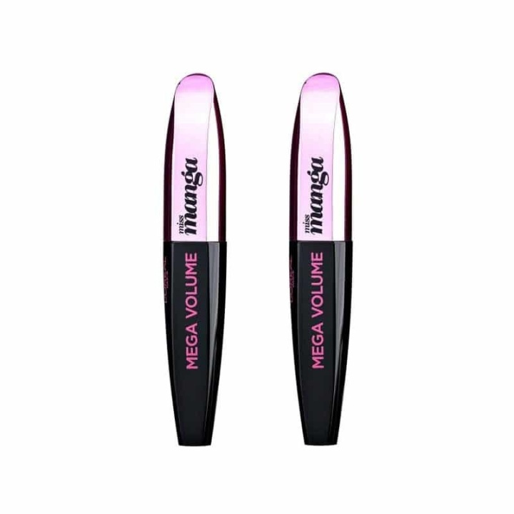L\'Oreal 2-pack L\'Oréal Paris Mega Volume Miss Manga Mascara Black 8ml i gruppen SKÖNHET & HÄLSA / Makeup / Ögon & Ögonbryn / Mascara hos TP E-commerce Nordic AB (A11629)