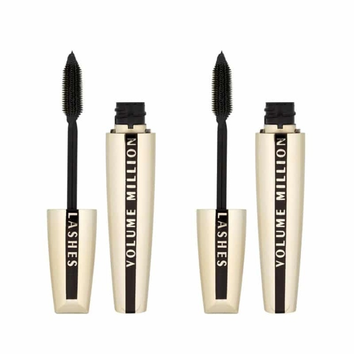 2-pack LOreal Paris Volume Million Lashes Mascara Black 10,5ml i gruppen SKÖNHET & HÄLSA / Makeup / Ögon & Ögonbryn / Mascara hos TP E-commerce Nordic AB (A11630)