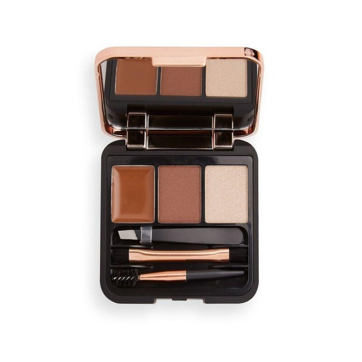 Makeup Revolution Brow Sculpt Kit - Medium Brown i gruppen SKÖNHET & HÄLSA / Makeup / Ögon & Ögonbryn / Ögonbrynskit hos TP E-commerce Nordic AB (A11750)