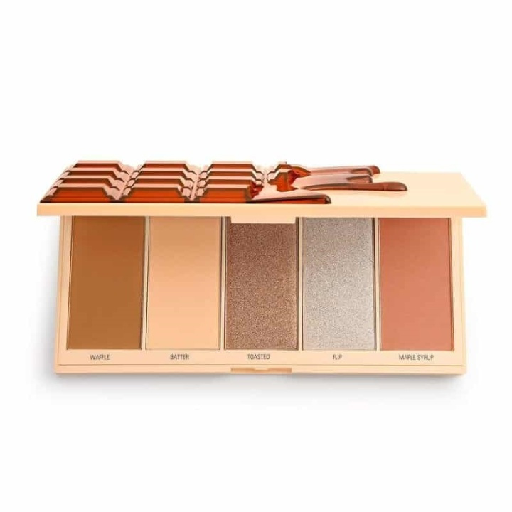 Makeup Revolution Chocolate Face Palette - Waffle i gruppen SKÖNHET & HÄLSA / Makeup / Basmakeup / Contour/Highlight hos TP E-commerce Nordic AB (A11756)