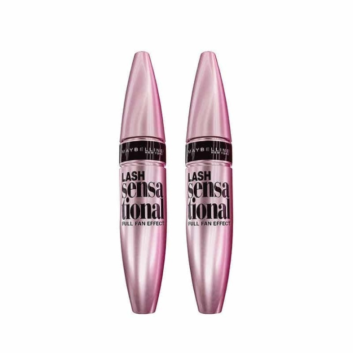 Maybelline 2-pack Maybelline Lash Sensational Mascara Black 9,5ml i gruppen SKÖNHET & HÄLSA / Makeup / Ögon & Ögonbryn / Mascara hos TP E-commerce Nordic AB (A12118)