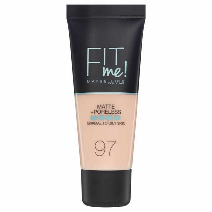 Maybelline Fit Me Matte + Poreless Foundation - 097 Natural Porcelain i gruppen SKÖNHET & HÄLSA / Makeup / Basmakeup / Foundation hos TP E-commerce Nordic AB (A12134)