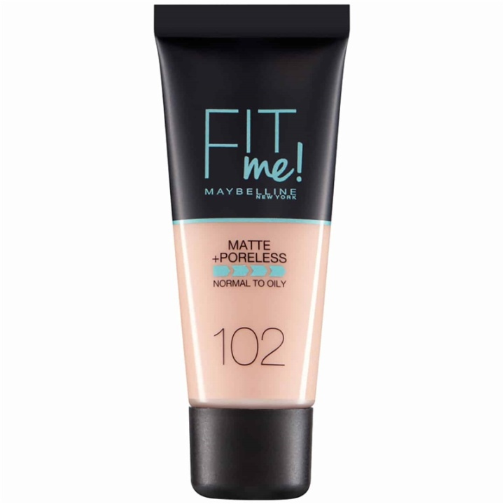 Maybelline Fit Me Matte + Poreless Foundation - 102 Fair Ivory i gruppen SKÖNHET & HÄLSA / Makeup / Basmakeup / Foundation hos TP E-commerce Nordic AB (A12135)