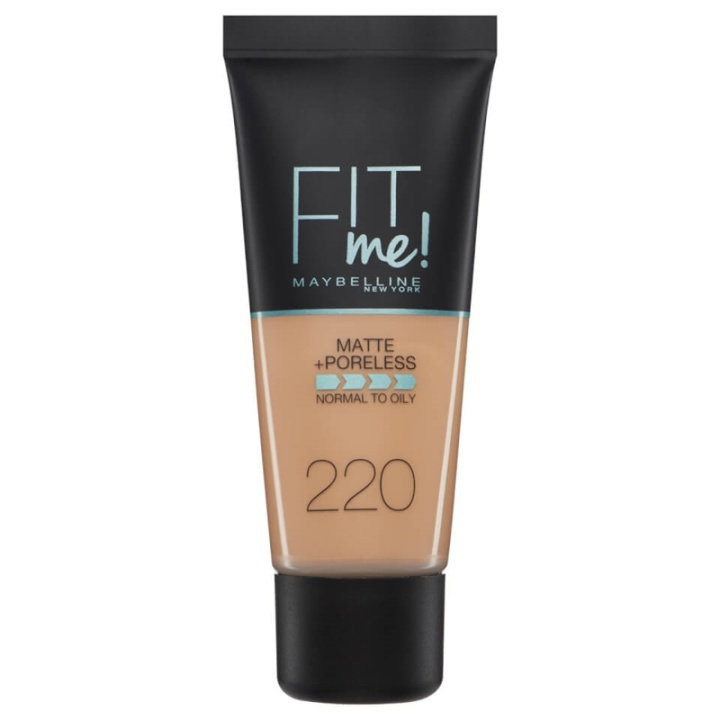 Maybelline Fit Me Matte + Poreless Foundation- 220 Natural Beige i gruppen SKÖNHET & HÄLSA / Makeup / Basmakeup / Foundation hos TP E-commerce Nordic AB (A12138)