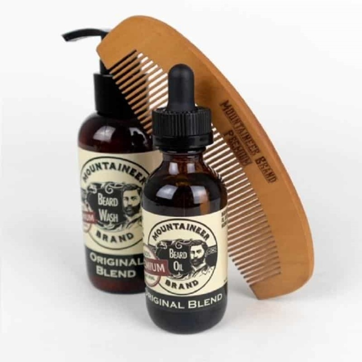 Mountaineer Brand Original Blend Beard Oil & Beard Wash Duo with Comb i gruppen SKÖNHET & HÄLSA / Hår & Styling / Skäggvård / Skäggolja hos TP E-commerce Nordic AB (A12309)