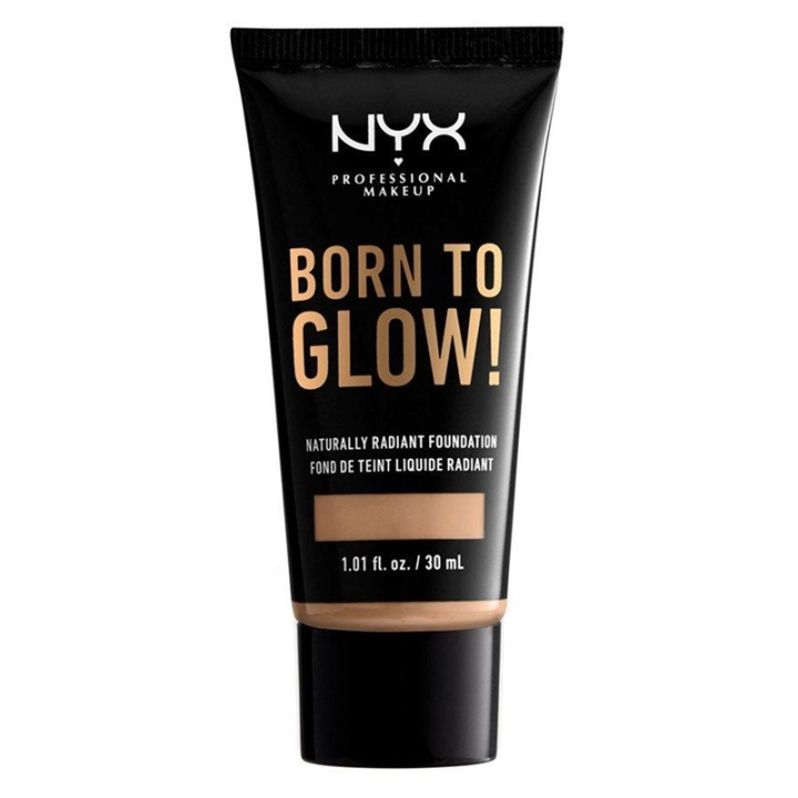 NYX Born To Glow Naturally Radiant Foundation 30ml - Medium Olive i gruppen SKÖNHET & HÄLSA / Makeup / Basmakeup / Foundation hos TP E-commerce Nordic AB (A12352)