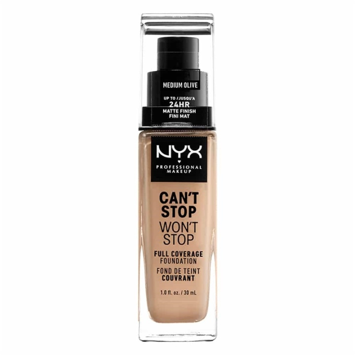 NYX PROF. MAKEUP Cant Stop Wont Stop Foundation - Medium Olive i gruppen SKÖNHET & HÄLSA / Makeup / Basmakeup / Foundation hos TP E-commerce Nordic AB (A12422)