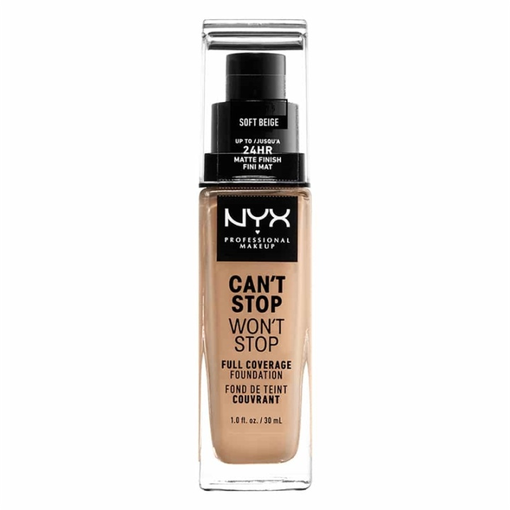 NYX PROF. MAKEUP Can\'t Stop Won\'t Stop Foundation - Soft Beige i gruppen SKÖNHET & HÄLSA / Makeup / Basmakeup / Foundation hos TP E-commerce Nordic AB (A12426)