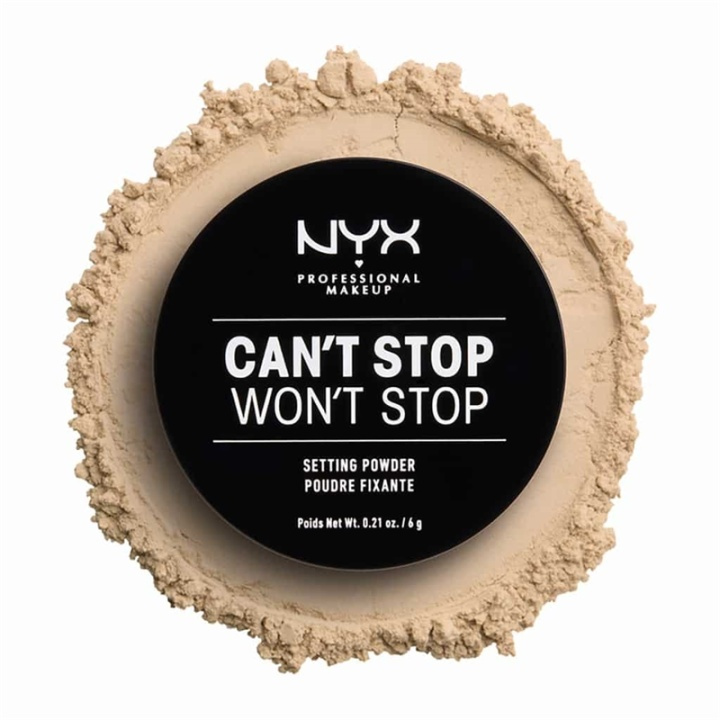 NYX PROF. MAKEUP Cant Stop Wont Stop Setting Powder - Light/Medium i gruppen SKÖNHET & HÄLSA / Makeup / Basmakeup / Puder hos TP E-commerce Nordic AB (A12441)