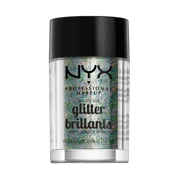 NYX PROF. MAKEUP Face & Body Glitter - 06 Crystal 2,5g i gruppen SKÖNHET & HÄLSA / Makeup / Basmakeup / Glitter hos TP E-commerce Nordic AB (A12454)