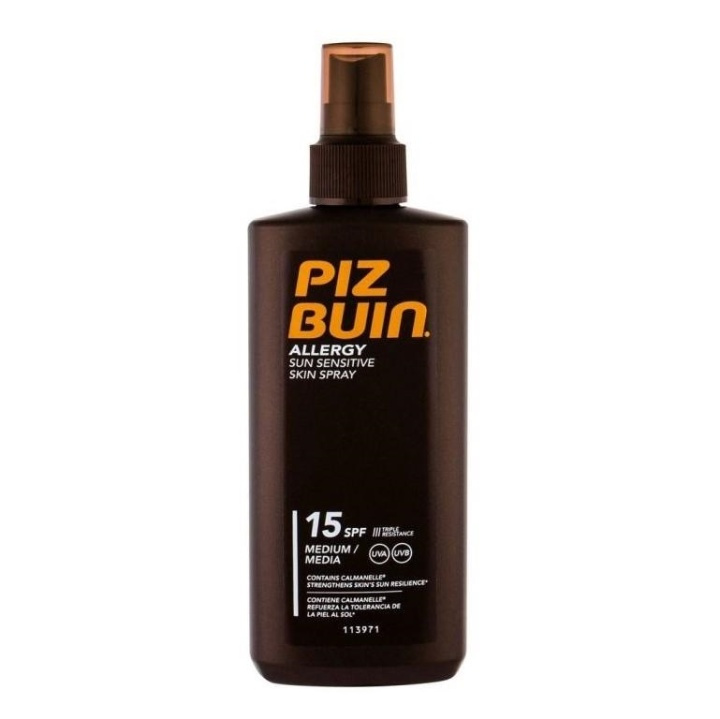 Piz Buin Allergy Sun Sensitive Skin Spray, Solskyddsfaktor SPF15 200ml i gruppen SKÖNHET & HÄLSA / Hudvård / Solskydd & Tanning / Solskydd hos TP E-commerce Nordic AB (A12740)
