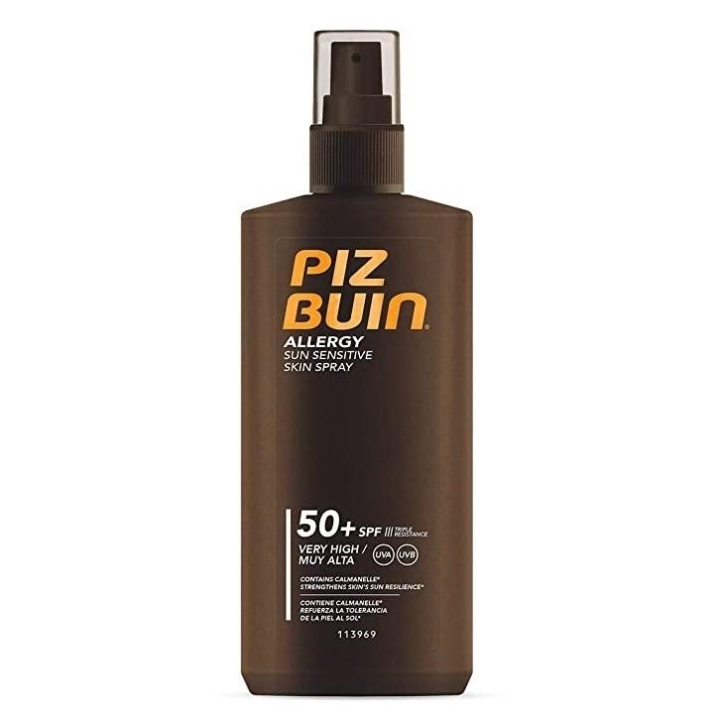 Piz Buin Allergy Sun Sensitive Skin Spray, Solskyddsfaktor SPF50+ 200ml i gruppen SKÖNHET & HÄLSA / Hudvård / Solskydd & Tanning / Solskydd hos TP E-commerce Nordic AB (A12741)