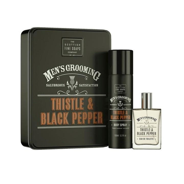 The Scottish Fine Soaps Company Giftset Scottish Fine Soap Thistle & Black Pepper Fragrance Duo Edt i gruppen SKÖNHET & HÄLSA / Presentkit / Presentkit För Honom hos TP E-commerce Nordic AB (A13048)