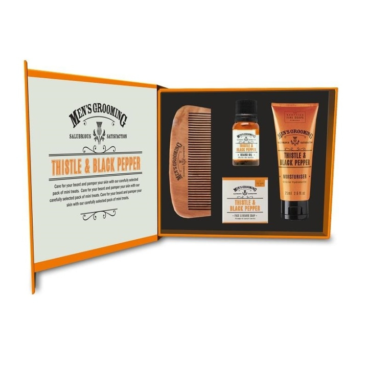 Giftset Scottish Fine Soaps Thistle & Black Pepper Face & Beard Care Kit i gruppen SKÖNHET & HÄLSA / Presentkit / Presentkit För Honom hos TP E-commerce Nordic AB (A13049)