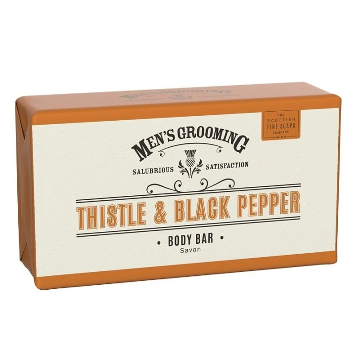 The Scottish Fine Soaps Company Scottish Fine Soaps Thistle & Black Pepper Body Bar Kroppstvål 220g i gruppen SKÖNHET & HÄLSA / Hudvård / Kroppsvård / Bad & Duschcreme hos TP E-commerce Nordic AB (A13067)