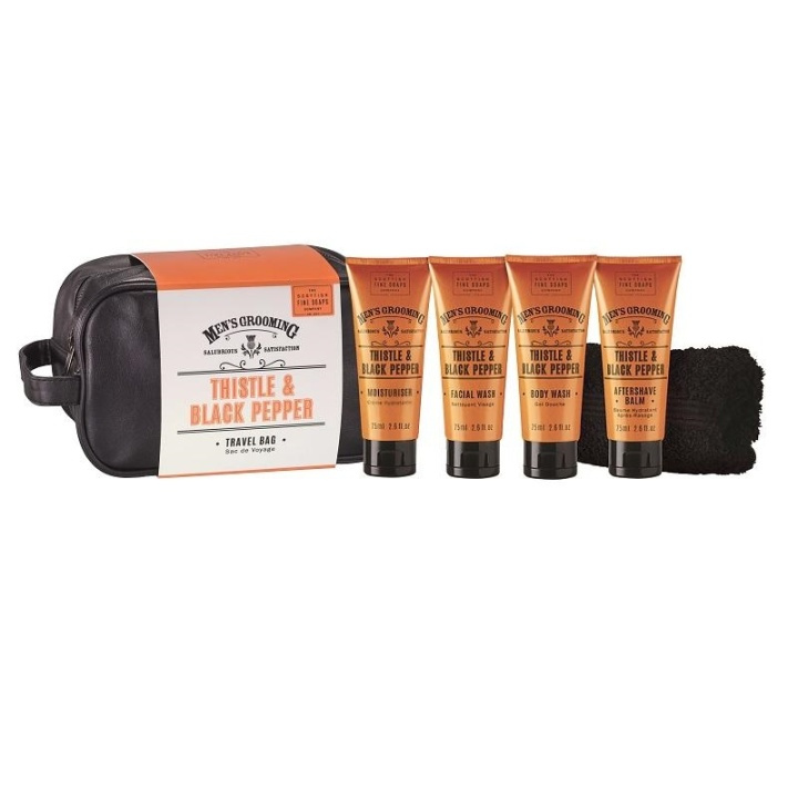 The Scottish Fine Soaps Company Scottish Fine Soaps Thistle & Black Pepper Travel Bag i gruppen SKÖNHET & HÄLSA / Presentkit / Presentkit För Honom hos TP E-commerce Nordic AB (A13075)