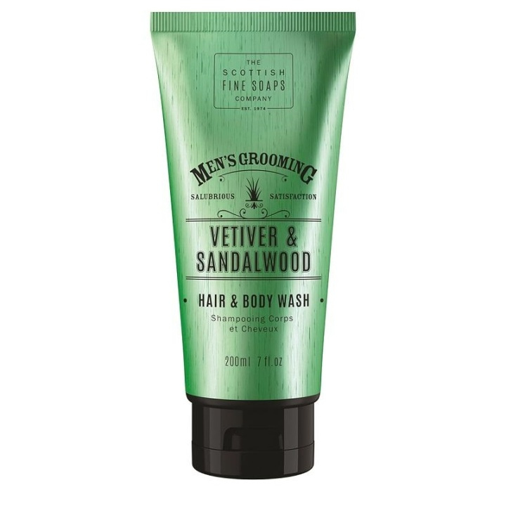 The Scottish Fine Soaps Company Scottish Fine Soaps Vetiver & Sandalwood Hair & Body Wash 200ml i gruppen SKÖNHET & HÄLSA / Presentkit / Presentkit För Honom hos TP E-commerce Nordic AB (A13078)