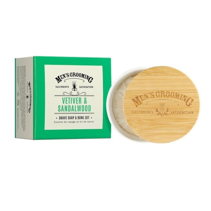 The Scottish Fine Soaps Company Scottish Fine Soaps Vetiver & Sandalwood Shave Soap & Bowl Set 100g i gruppen SKÖNHET & HÄLSA / Presentkit / Presentkit För Honom hos TP E-commerce Nordic AB (A13083)