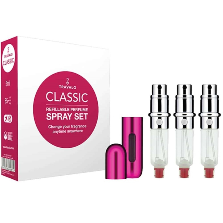Travalo Classic HD Refillable Perfume Spray Set Of 3 Pink i gruppen SKÖNHET & HÄLSA / Doft & Parfym / Övrig doft / Flaskor hos TP E-commerce Nordic AB (A13112)