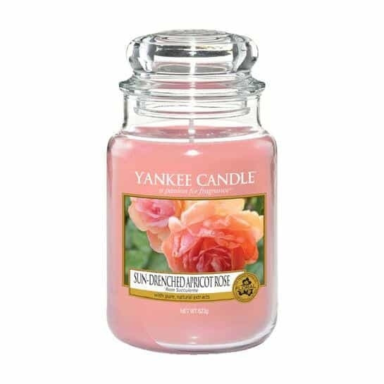 Yankee Candle Classic Large Jar Sun-Drenched Apricot Rose 623g i gruppen SKÖNHET & HÄLSA / Doft & Parfym / Övrig doft / Doftljus hos TP E-commerce Nordic AB (A13266)