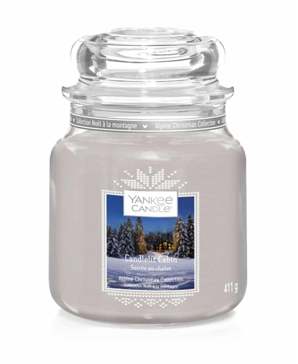 Yankee Candle Classic Medium Jar Candlelit Cabin 411g i gruppen SKÖNHET & HÄLSA / Doft & Parfym / Övrig doft / Doftljus hos TP E-commerce Nordic AB (A13280)